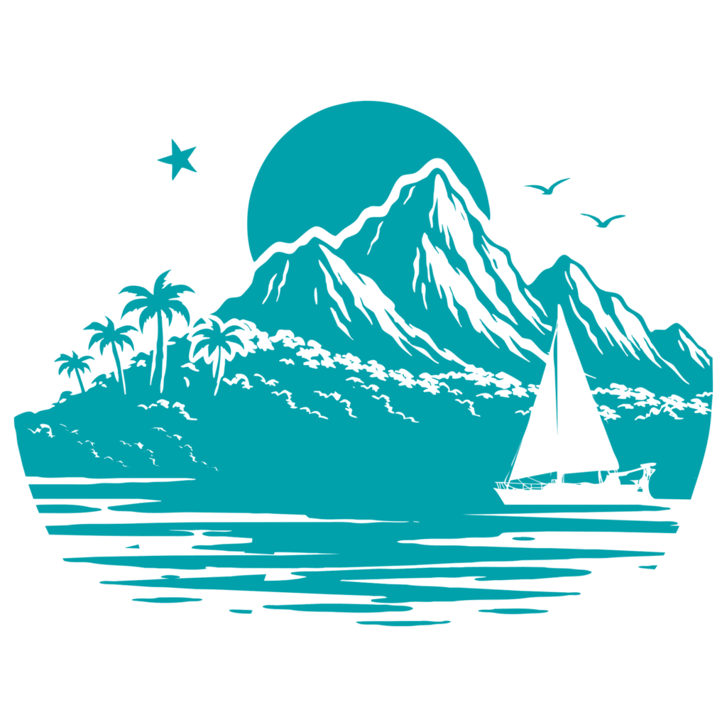 tampon bleu cocosail école de voile polynésie